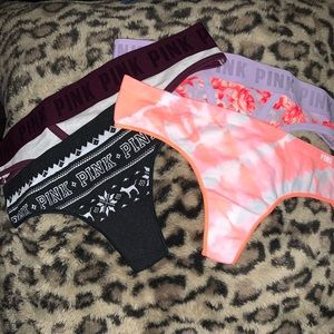 4 Victoria Secret thongs. SIZE SMALL